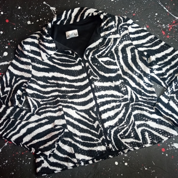 Joseph Ribkoff Jackets & Blazers - Joseph Ribkoff vintage 90s zebra shimmer jacket